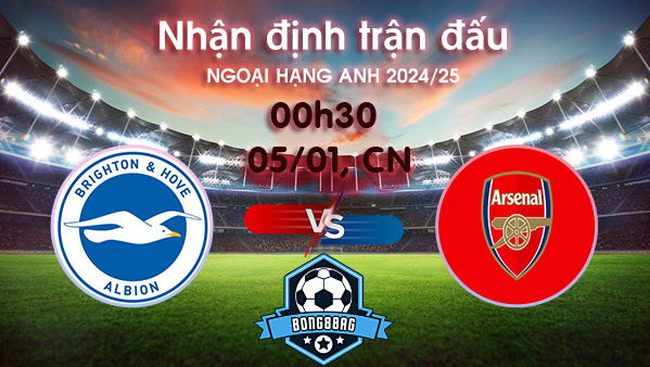 Soi kèo Brighton vs Arsenal, 00h30 ngày 05/01/2025 – Ngoại hạng Anh