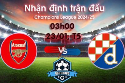 Soi kèo Arsenal vs Dinamo Zagreb, 03h00 ngày 23/01/2025 – Cúp C1 Châu Âu