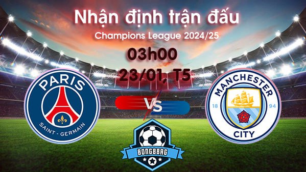 Soi kèo PSG vs Man City, 03h00 ngày 23/01/2025 – Cúp C1 Châu Âu