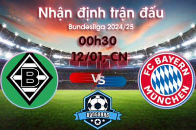 Soi kèo Gladbach vs Bayern, 00h30 ngày 12/01/2025 – Bundesliga 2024/25