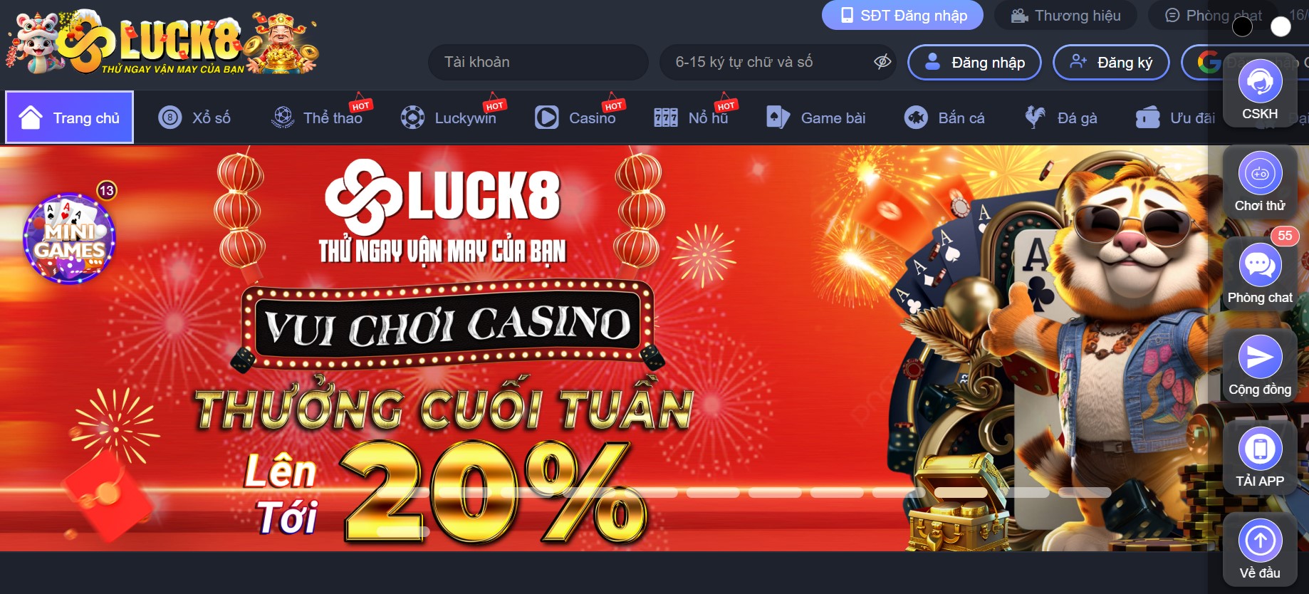 Giới thiệu về sân cược Luck8