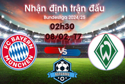 Soi kèo Bayern Munich vs Bremen, 02h30 ngày 08/02/2025 – Bundesliga