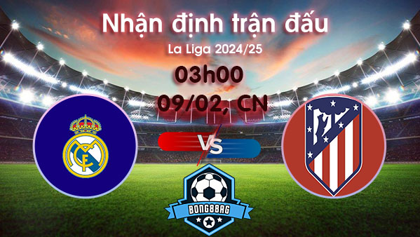 Soi kèo Real Madrid vs Atletico, 03h00 ngày 09/02/2025 – La Liga