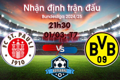 Soi kèo St Pauli vs Dortmund, 21h30 ngày 01/03/2025 – Bundesliga